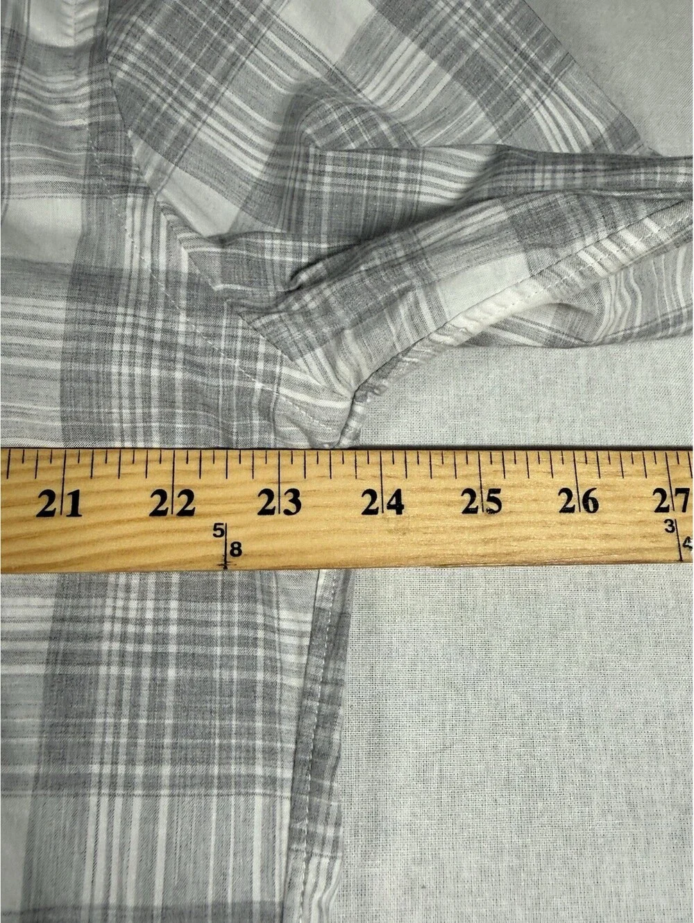 J Crew Slim Button Down Shirt Men Sz XL Gray Window Pane Long Sleeve 100% Cotton